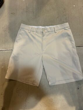 BOGO Amazon Essentials Men’s Flat-Front Shorts — Light Beige